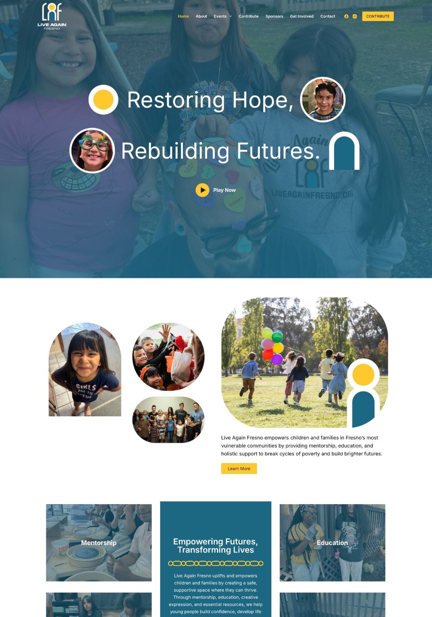 Live Again Fresno website