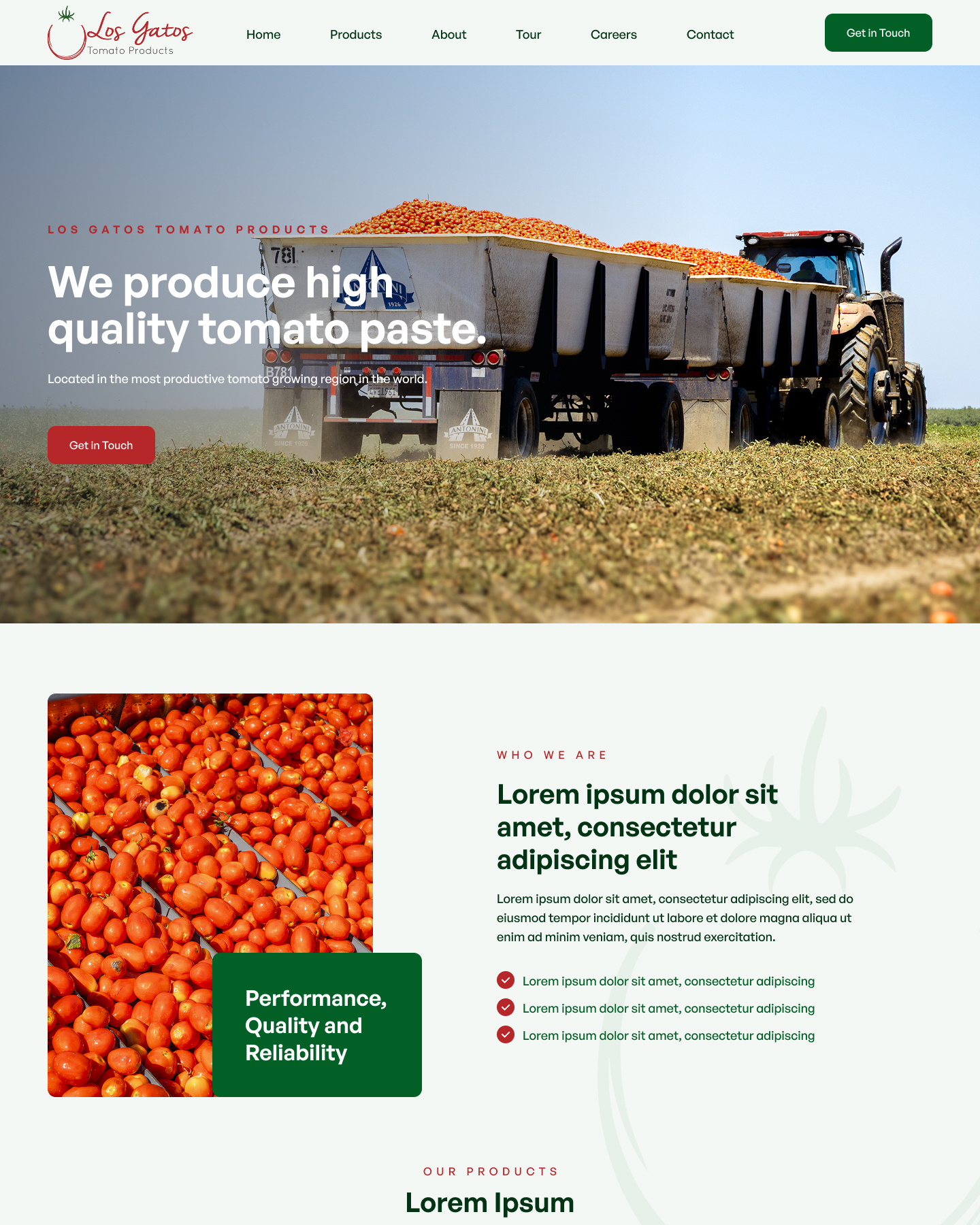 Los Gatos Tomato Products website