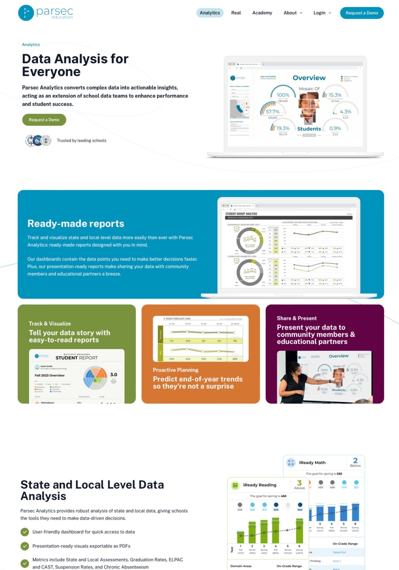 Parsec Education website