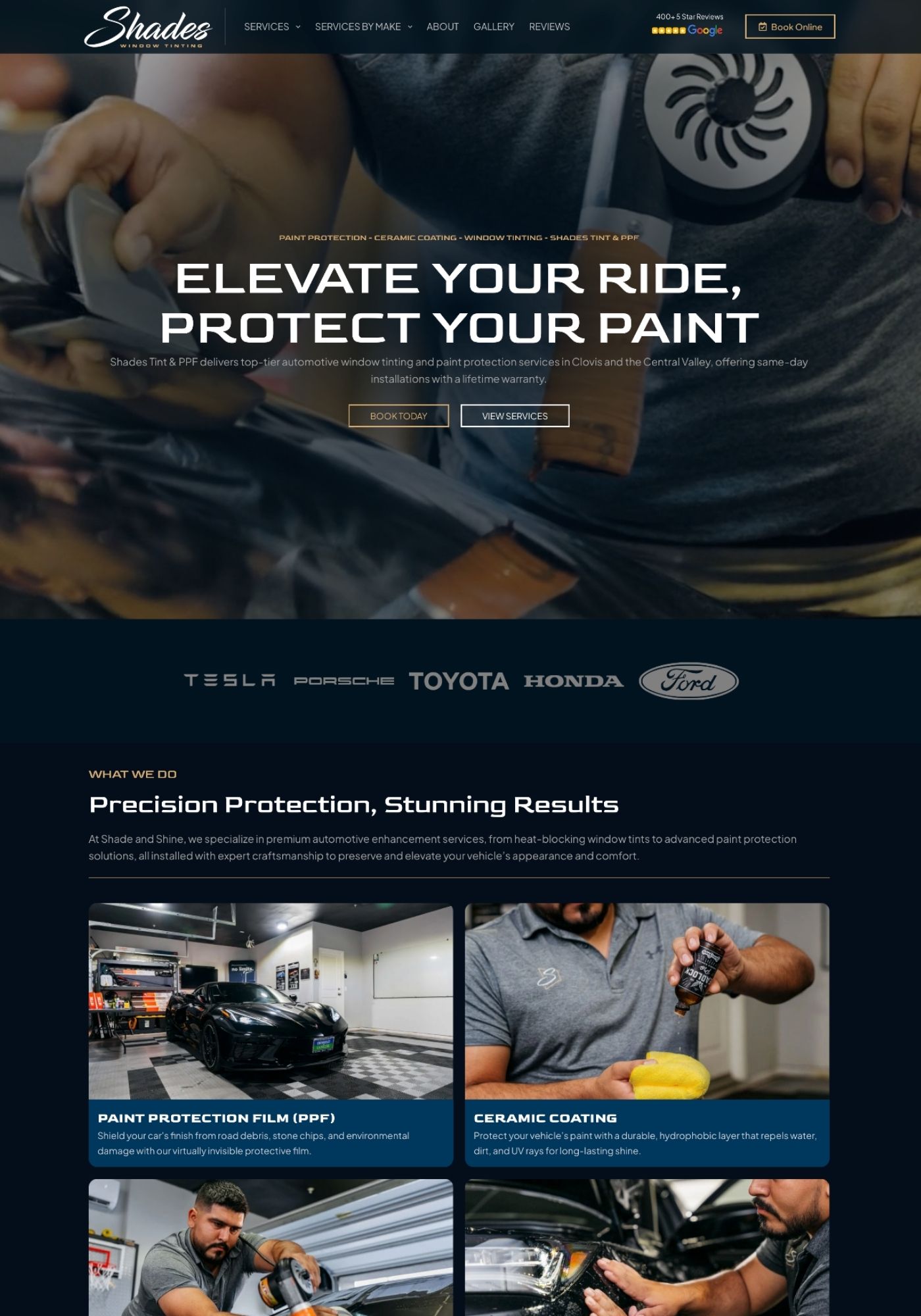 Shades Tint & PPF website
