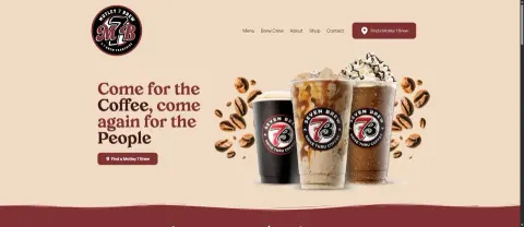 Motley 7 Brew homepage, designed by AMARQUEZ